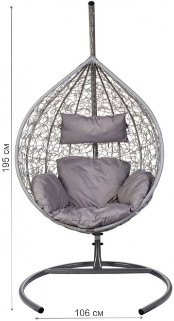 Подвесное кресло Tropica gray