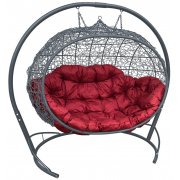 серый / бордовый