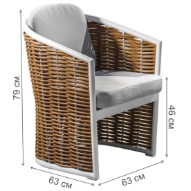 Кресло из ротанга Мэвис 39AR-KRES-403 BEL