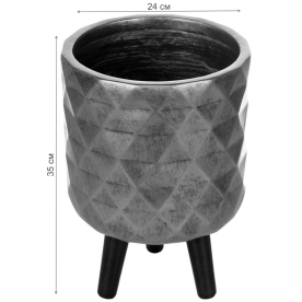 Кашпо Даймонд DMND-RND-24-GLD