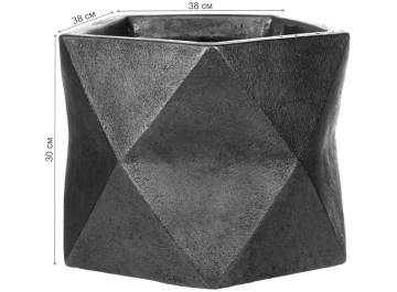 Кашпо Геометри Ромб DSQUARE38-SLV