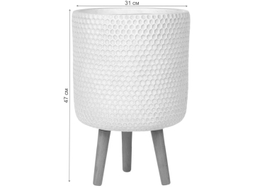 Кашпо Ханни Круглое HON-CLNDR-BLK-31