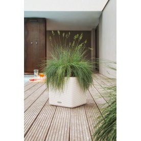 Кашпо Lechuza 13484 CUBE LS Color 35 серый