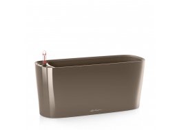 Кашпо Lechuza 15566 DELTA 20 серо-коричневый блестящий