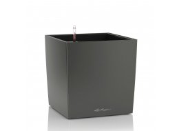 Кашпо Lechuza 16363 CUBE 40 антрацитовый металлик