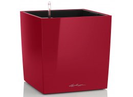 Кашпо Lechuza 16367 CUBE 40 ярко-красный блестящий