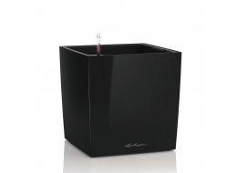 Кашпо Lechuza 16369 CUBE 40 черный блестящий