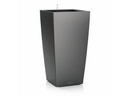 Кашпо Lechuza 18463 CUBICO 22 Антрацитовый металлик