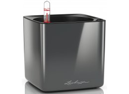 Кашпо Кьюб Глосси 14 антрацит