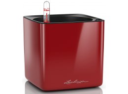 Кашпо Кьюб Глосси 14 ярко-красное