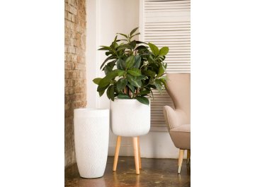 Кашпо Лотус Высокое Круглое D24 H46 MESHV24-AW