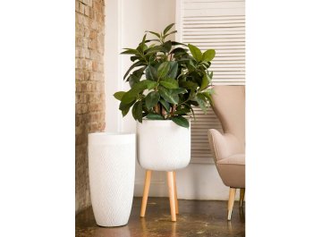 Кашпо Лотус Высокое Круглое D30 H58 MESHV30-AW