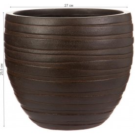 Кашпо Роу Круглое D27 H25.5 ROWR27-B