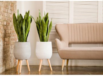 Кашпо Страйп Овальное с Подставкой D20.5 H32 WSTRIPR20-AW