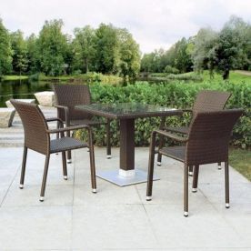 Обеденный комплект 4+1 T606SWT A2001B-W53 4Pcs