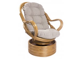 Кресло-качалка Davao с подушкой / золотой мед