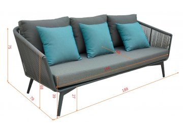 Металлический диван Arial 129KN-02613