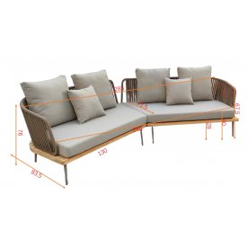 Металлический диван Bayley 129KN-03042