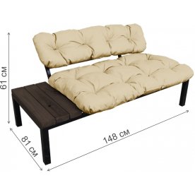 Металлический диван Дачный