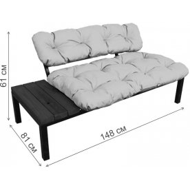 Металлический диван Дачный