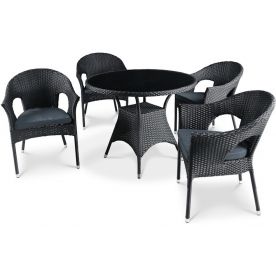 Комплект мебели стол T-190A-1 и 4 кресла Y-97A