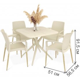 Обеденный комплект из пластика SHT-DS201