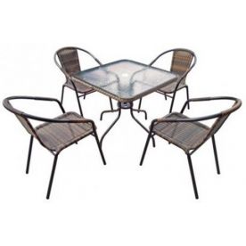 Обеденный комплект Николь-2В TLH-037B 080SR-80х80 4Pcs квадратный