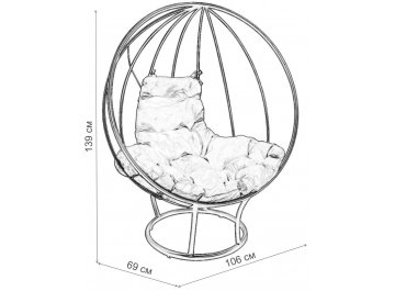 Металлическое кресло Круг