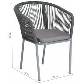 Металлическое кресло Hunde