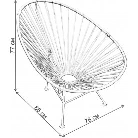 Металлическое кресло Ракушка