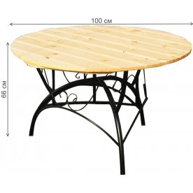 Деревянный стол Круглый 1 м