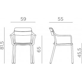 Кресло пластиковое Cassia бежевый
