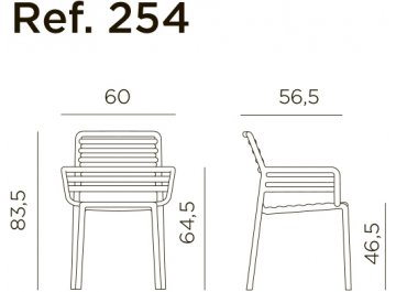 Кресло пластиковое Doga белый