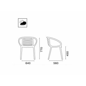 Кресло пластиковое Mambo тортора