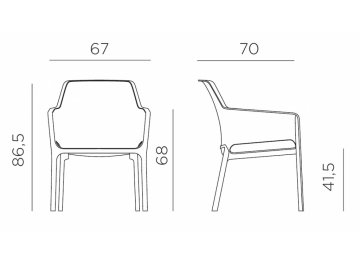 Кресло пластиковое Net Relax антрацит