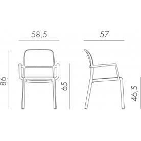 Кресло пластиковое Riva красный