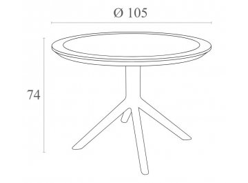 Пластиковый стол 234/124-0589