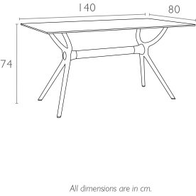 Стол пластиковый Air Table 140 черный