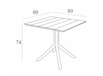 Стол пластиковый Paris Table 80 черный