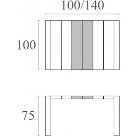 Стол пластиковый раздвижной Vegas Table бежевый