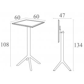 Пластиковый стол Sky