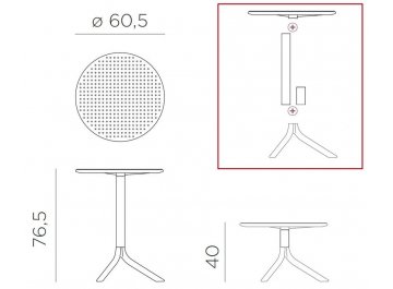 Пластиковый стол Step