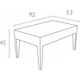Стол из ротанга Miami Lounge
