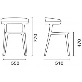 Пластиковый стул PP/luna42-09