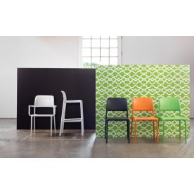 Стул пластиковый барный Faro белый