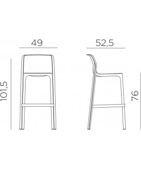 Стул полубарный Net Stool