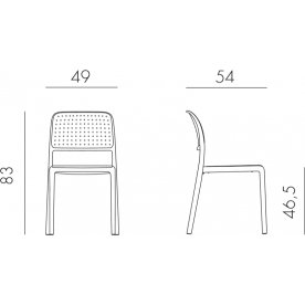 Стул пластиковый Bora Bistrot агава