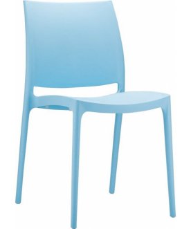 Стул пластиковый Maya светло-голубой / голубой