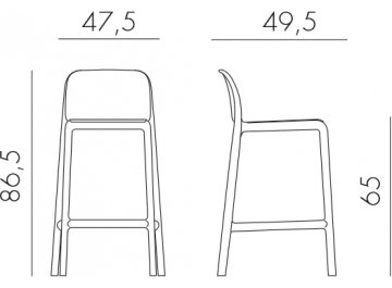 Стул полубарный Faro Mini