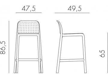 Стул полубарный Lido Mini